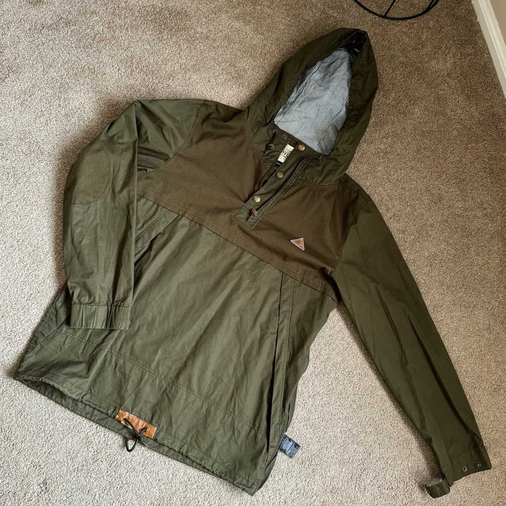 Dravus 1/4 zip mens pullover hooded jacket size L